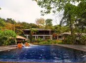 another view of the downstairs pool