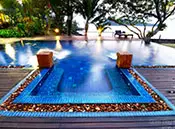 another view of the downstairs pool